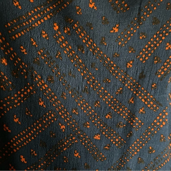 Free People Navy and Rust Geometric Tank Top, Size Small - Picture 4 of 5